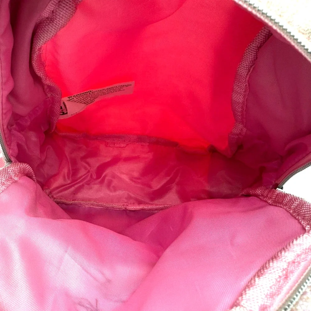 P.S. AEROPOSTALE‎ New Pink Purple Sequin Cat Flowers Mini Backpack Purse Kawaii